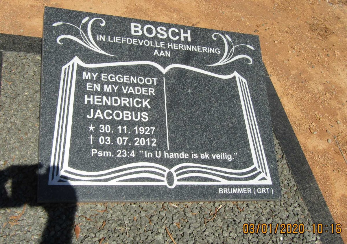BOSCH Hendrick Jacobus 1927-2012