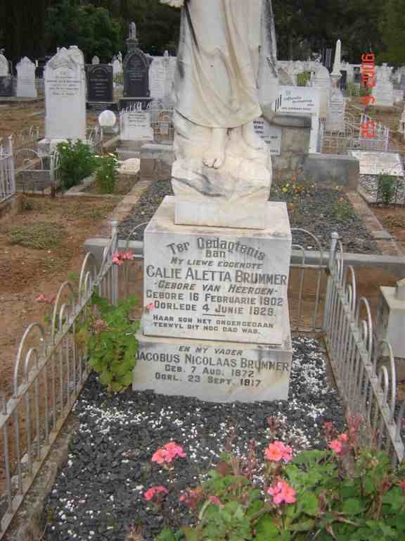BRUMMER Jacobus Nicolaas 1872-1917 :: BRUMMER Calie Aletta nee VAN HEERDEN 1902-1929