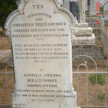 BEZUIDENHOUD Christian 1833-1900 &amp; Cornelia Johanna STRYDOM -1906