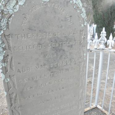 BURGH Alb.s van den 183?-18?? &amp; Theresia DE LA MAR 1841-1882