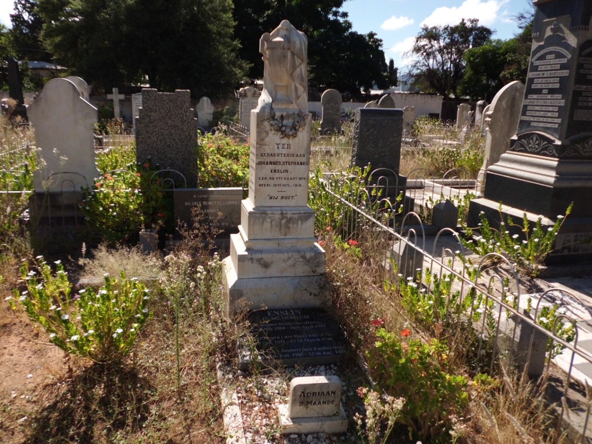 ENSLIN Johannes Stephanus 1874-1918 :: ENSLIN Johannes Stephanus 1908-19??