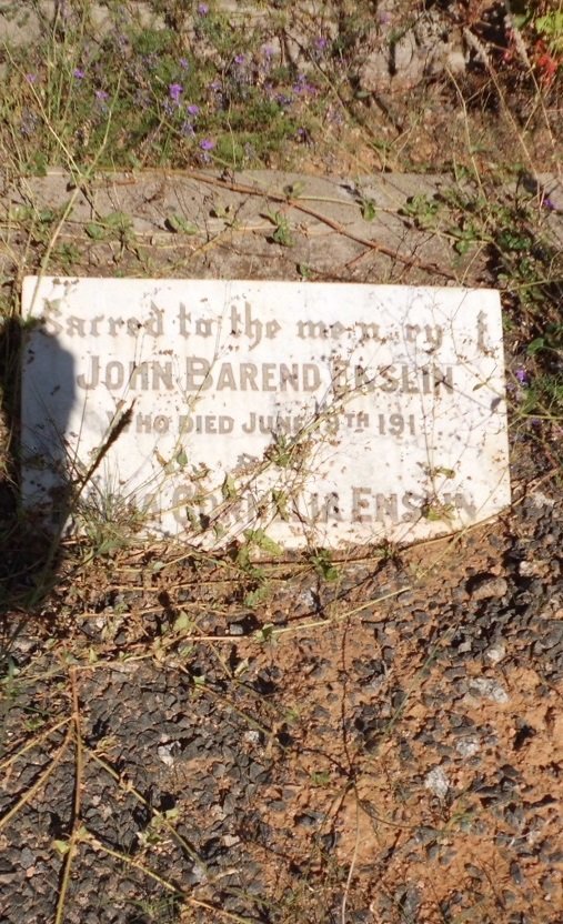 ENSLIN John Barend -1918 &amp; Maria Cornelia VAN DEN HEEVER