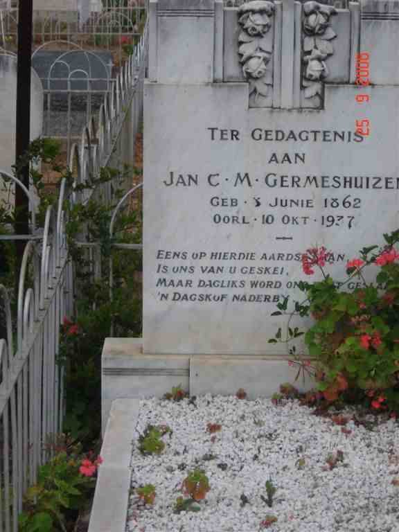 GERMESHUIZEN Jan C.M. 1862-1937