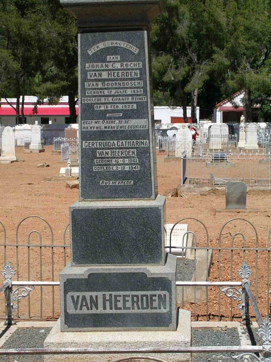 HEERDEN Johan C. Roche, van 1858-1922 &amp; Gertruida Catharina 1861-1941