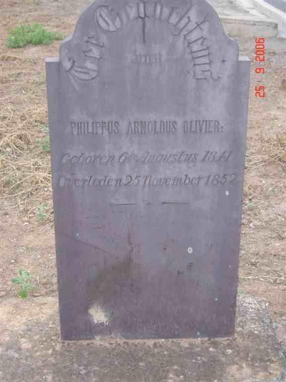 OLIVIER Phillippus Arnoldus 1841-1852