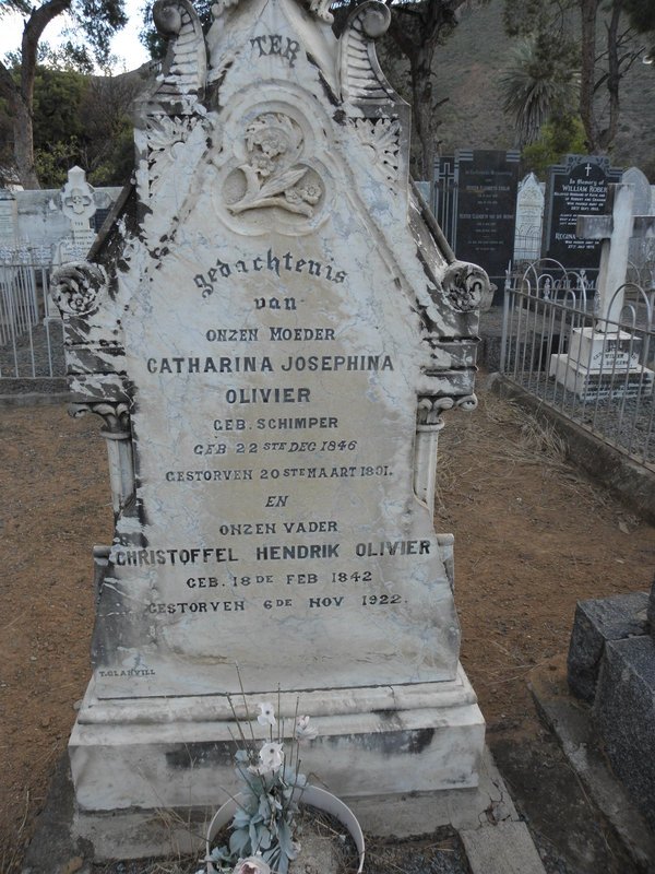 OLIVIER Christoffel Hendrik 1842-1922 &amp; Catharina Josephina SCHIMPER 1846-1891