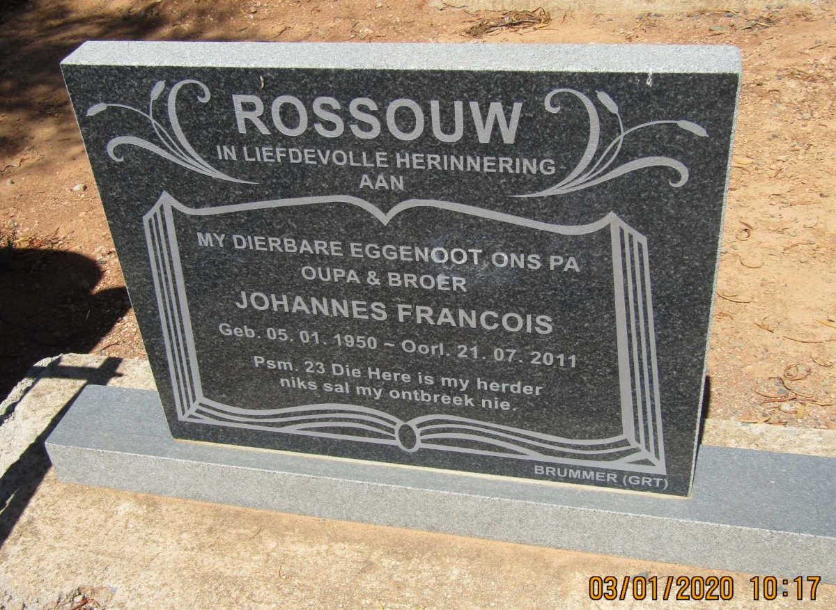 ROSSOUW Johannes Francois 1950-2011