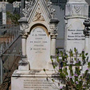 THERON J.A. 1834-1905. SLABBERT Markus Johannes 1862-1886