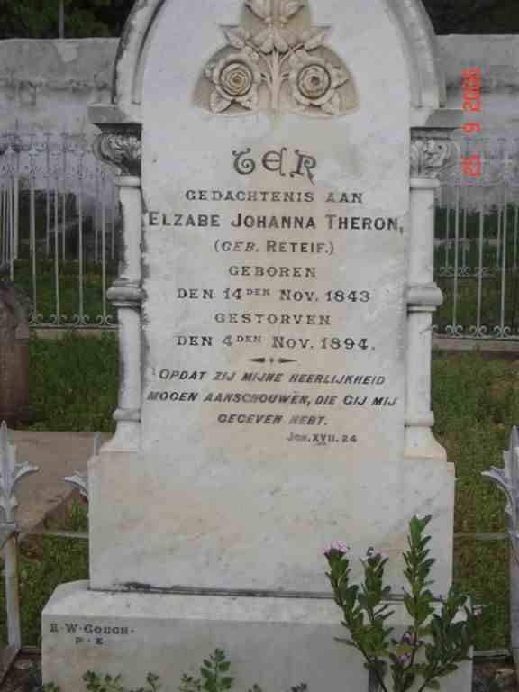 THERON Elzabe Johanna nee RETIEF 1843-1894