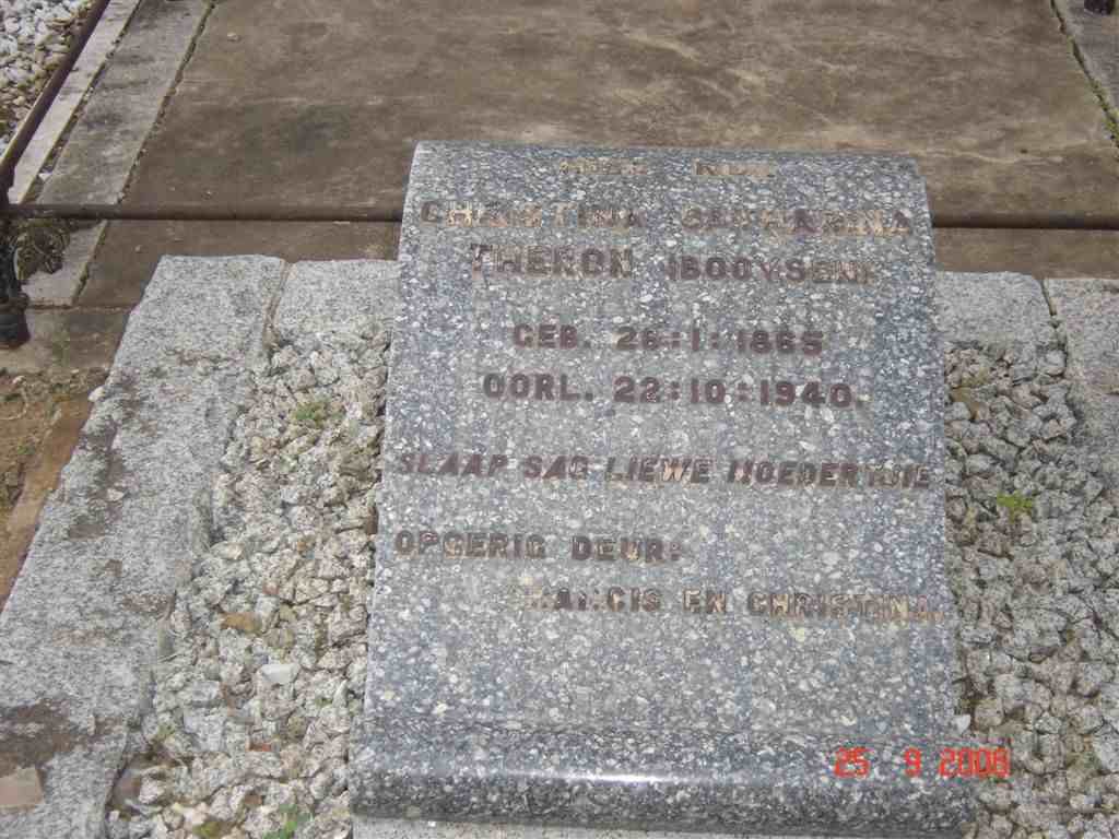 THERON Christina Catharina nee BOOYSEN 1865-1940