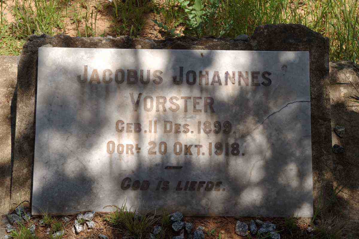 VORSTER Jacobus Johannes 1899-1918