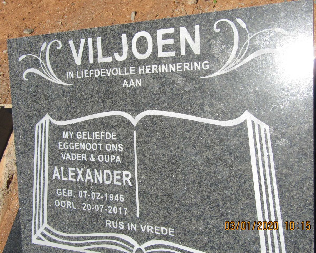 VILJOEN Alexander 1946-2017