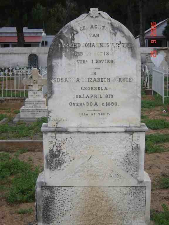 VORSTER Barend Johannes 1818-1882 &amp; Susanna Elizabeth GROBBERLAAR 1817-1890