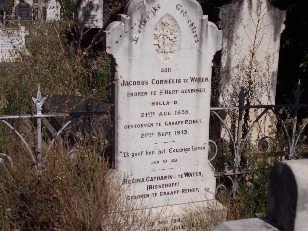 WATER Jacobus Cornelis, TE 1835-1913 &amp; Regina Catherina BISSCHOFF 1842-1925