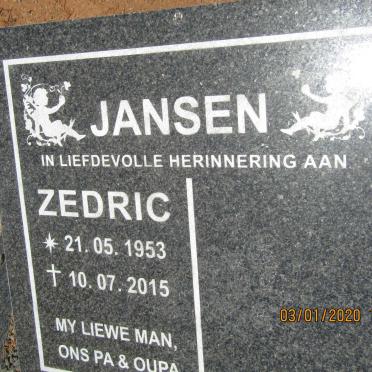 JANSEN Zedric 1953-2015
