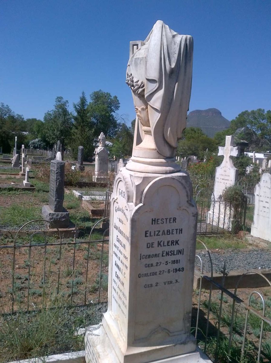 KLERK Hester Elizabeth, de nee ENSLIN 1881-1949