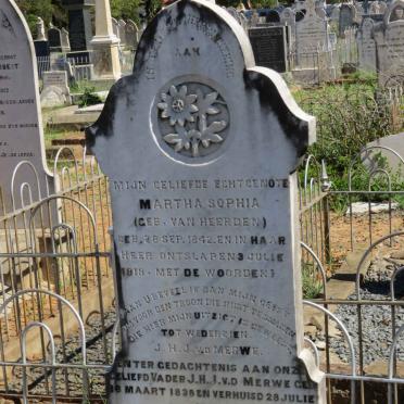MERWE J.H.J., van der 1838-1920 &amp; Martha Sophia VAN HEERDEN 1842-1918