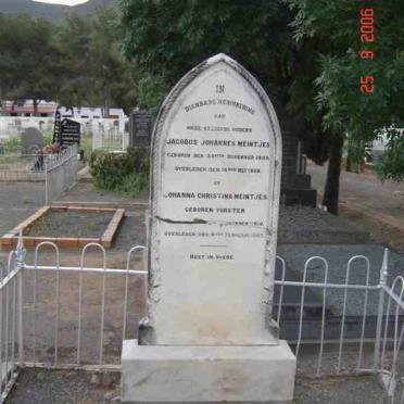 MEINTJES Jacobus Johannes 1805-1868 &amp; Johanna Christina VORSTER 1810-1867