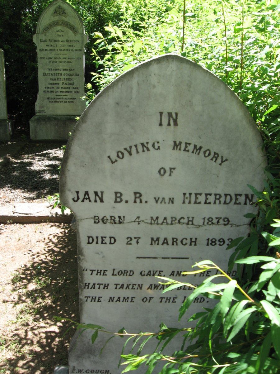 HEERDEN Jan B.R.,van 1879-1893