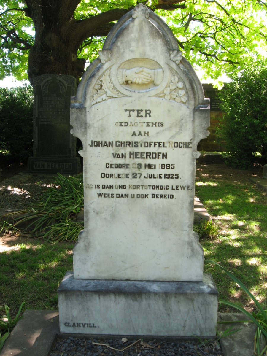 HEERDEN Johan Christoffel Roche, van 1885-1925