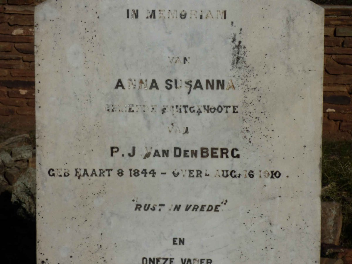 BERG P.J., van den 1843-1925 &amp; Anna Susanna 1844-1910_2