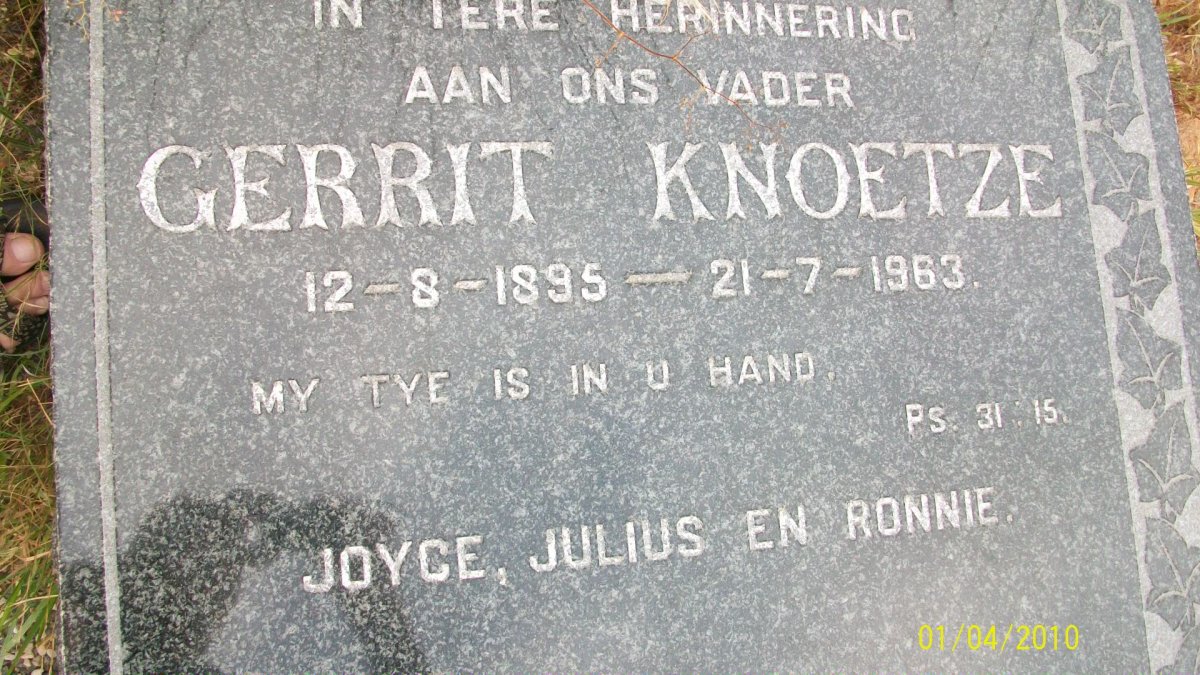 KNOETZE Gerrit 1895-1963