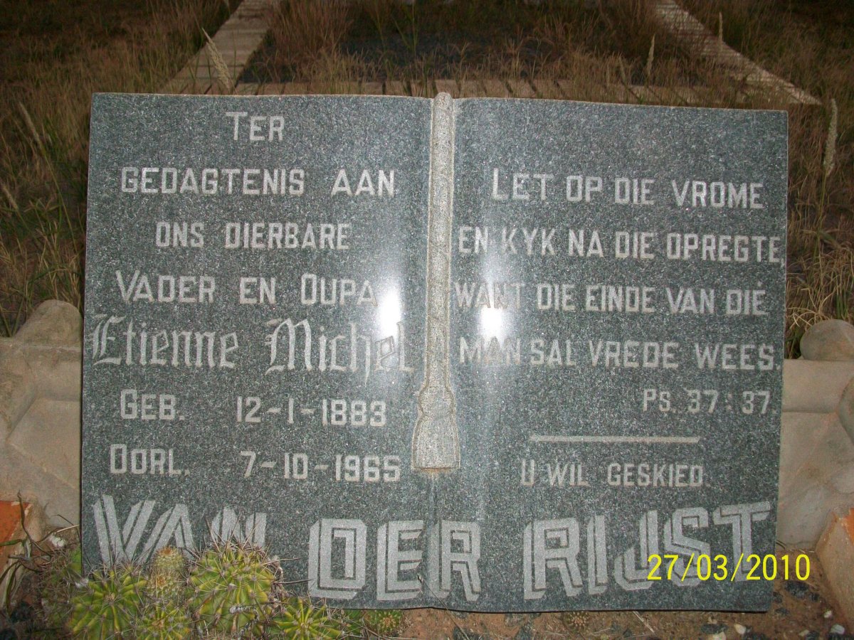 RIJST Etienne Michel, van der 1883-1965