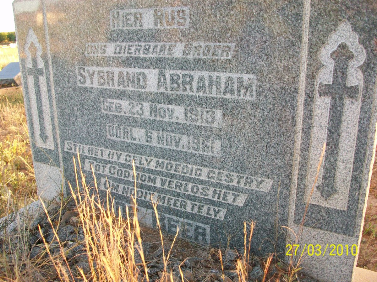 BEER Sybrand Abraham, de 1913-1961
