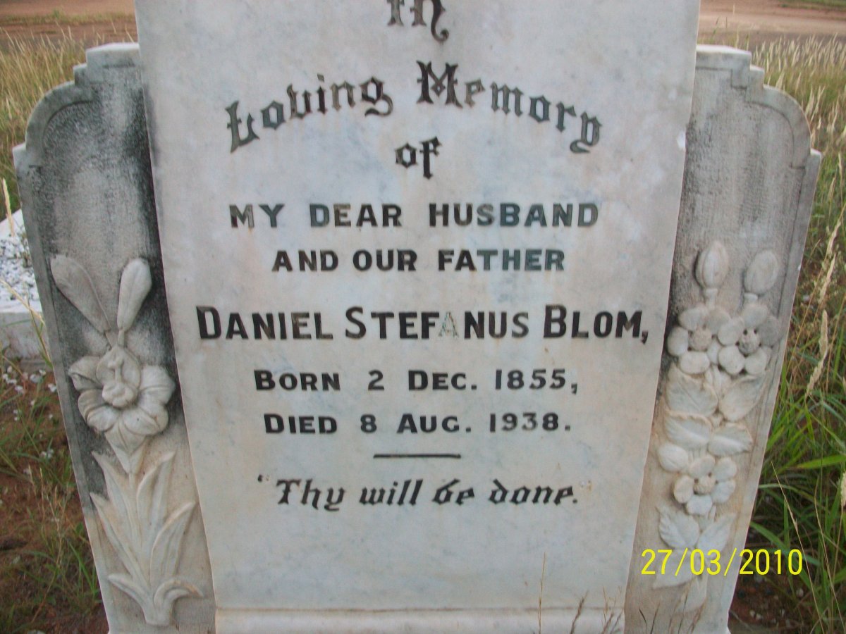 BLOM Daniel Stefanus 1855-1938