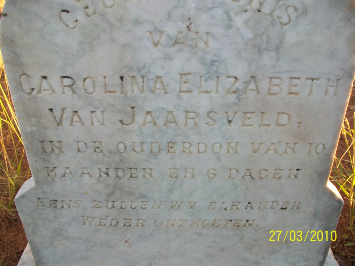 JAARSVELD Carolina Elizabeth, van