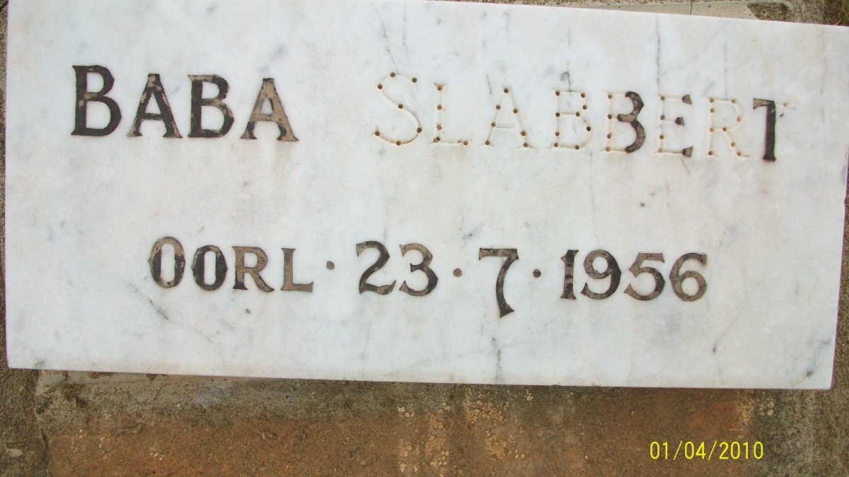 SLABBERT Baba -1956