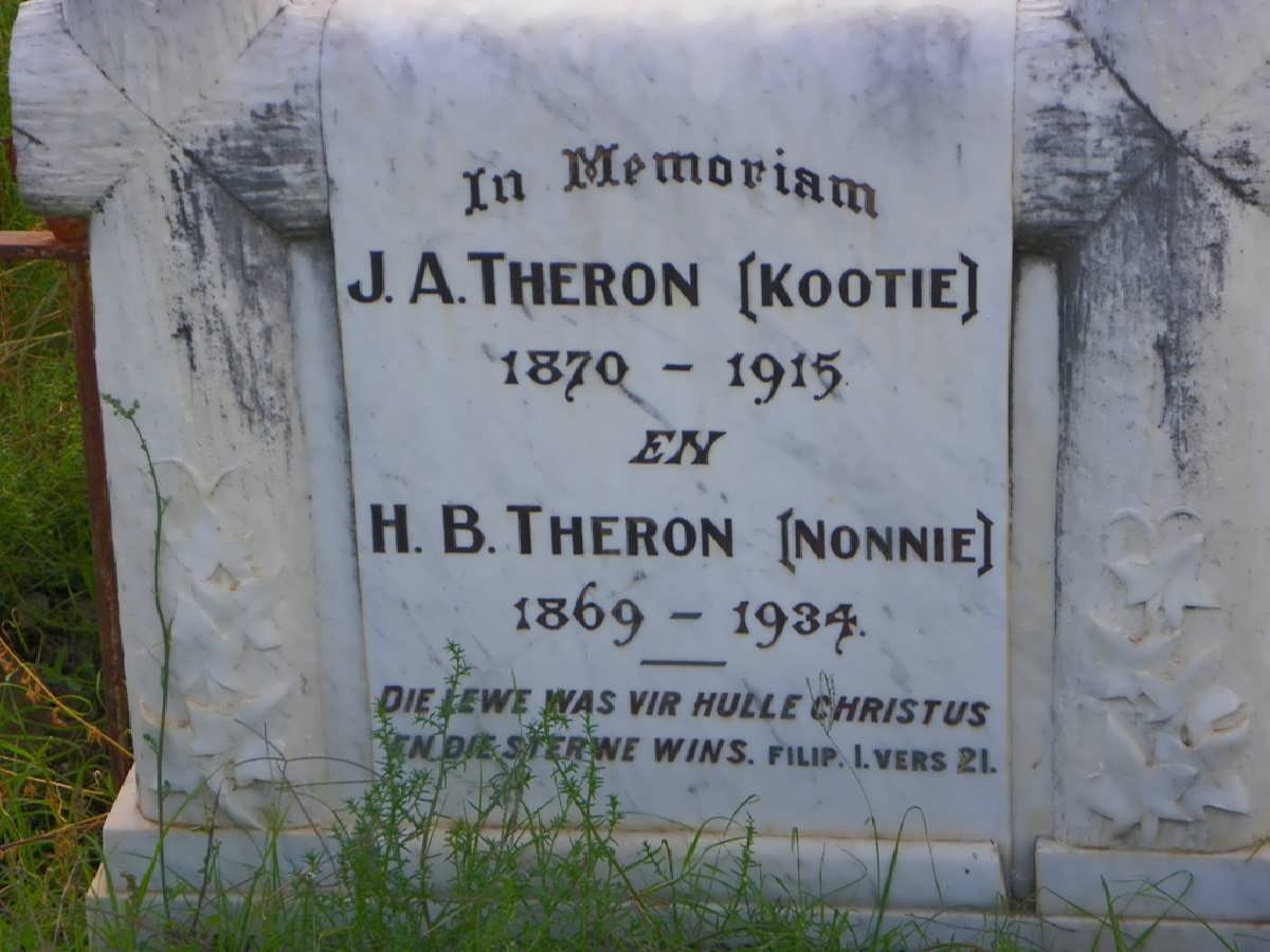THERON J.A. 1870-1915 &amp; H.B. 1869-1934