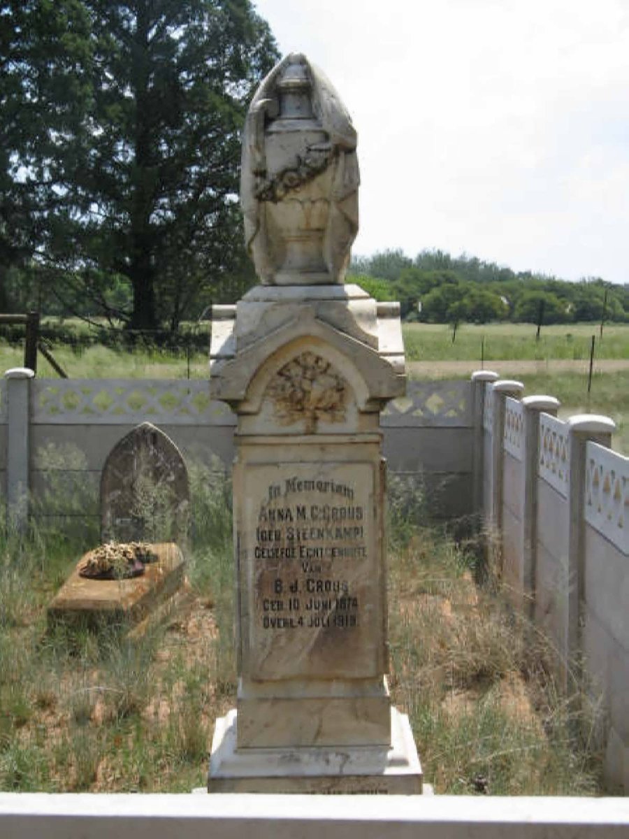 CROUS Anna M.C. nee STEENKAMP 1874-1919