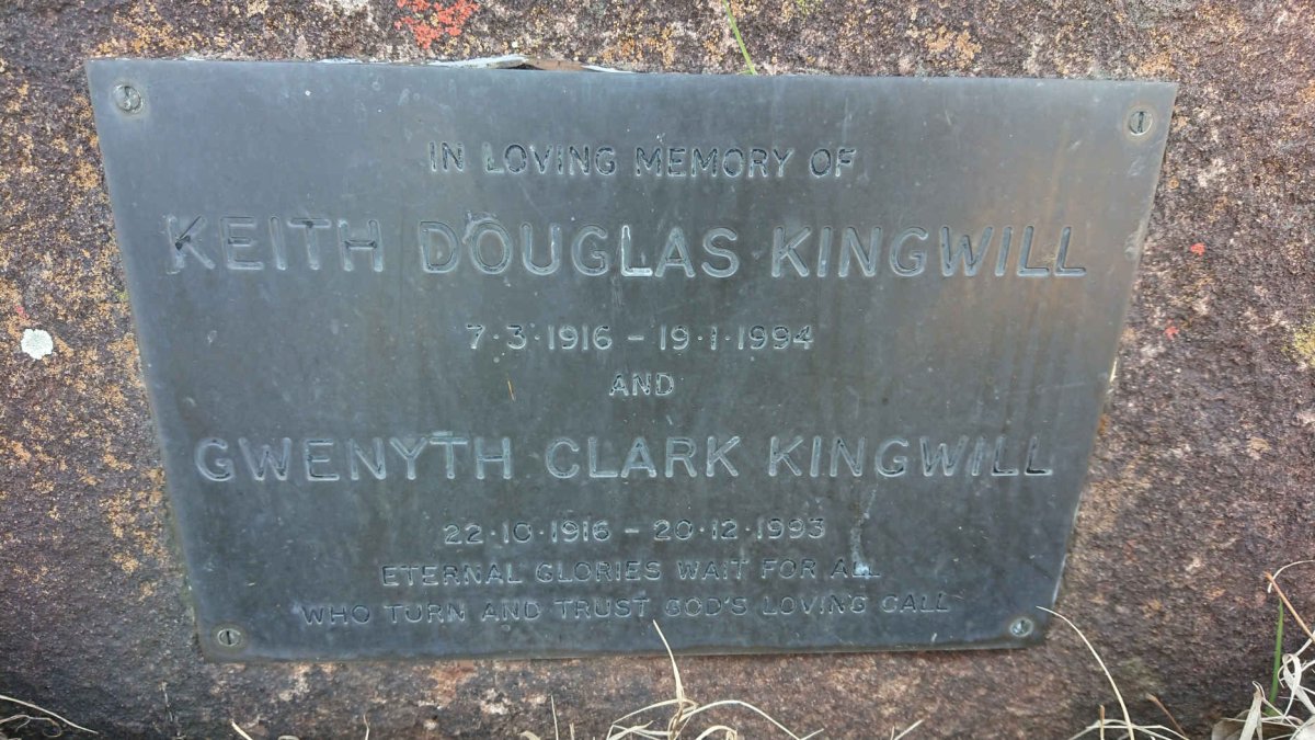 KINGWILL Keith Douglas 1916-1994 &amp; Gwenyth Clark 1916-1993