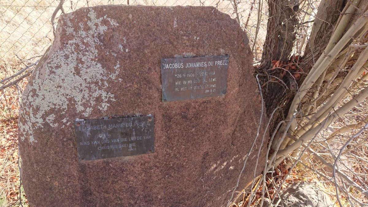 PREEZ Jacobus Johannes, du 1906-1981 &amp; Elisabeth Marie 1908-1992