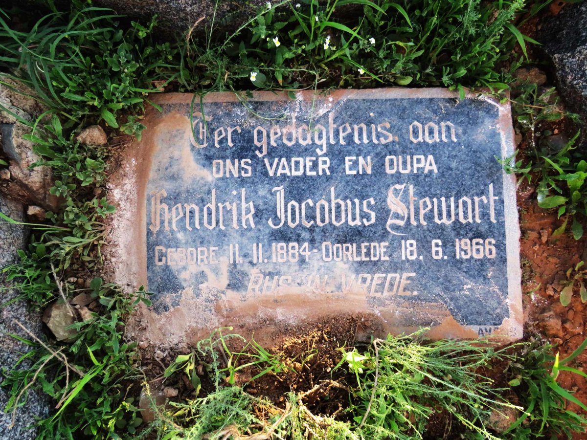 STEWART Hendrik Jacobus 1884-1966