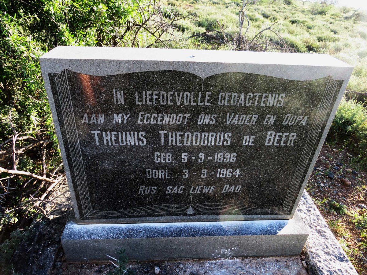 BEER Theunis Theodorus, de 1896-1964