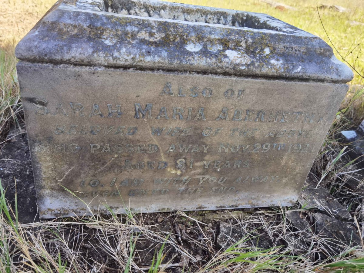 ABERNETHY Sarah Maria -1921