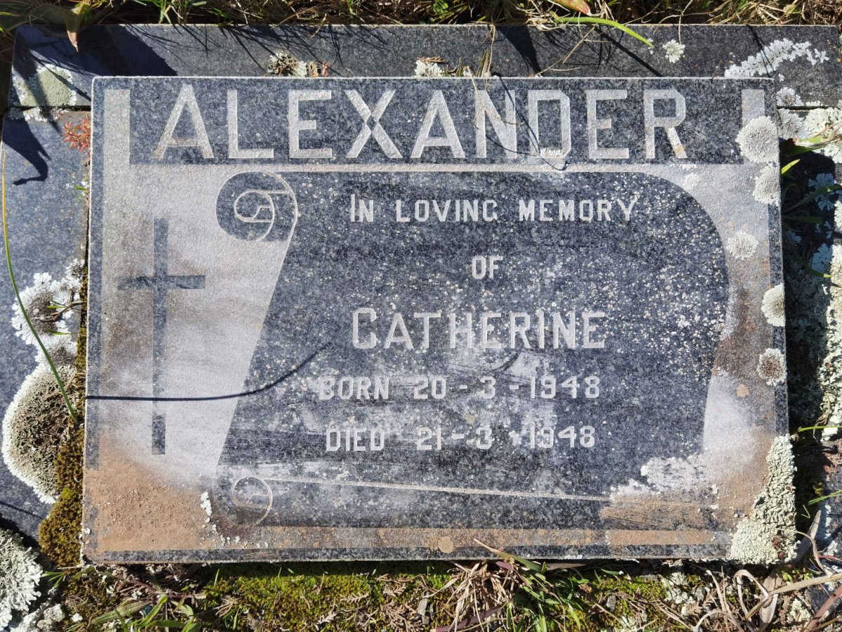 ALEXANDER Catherine 1948-1948