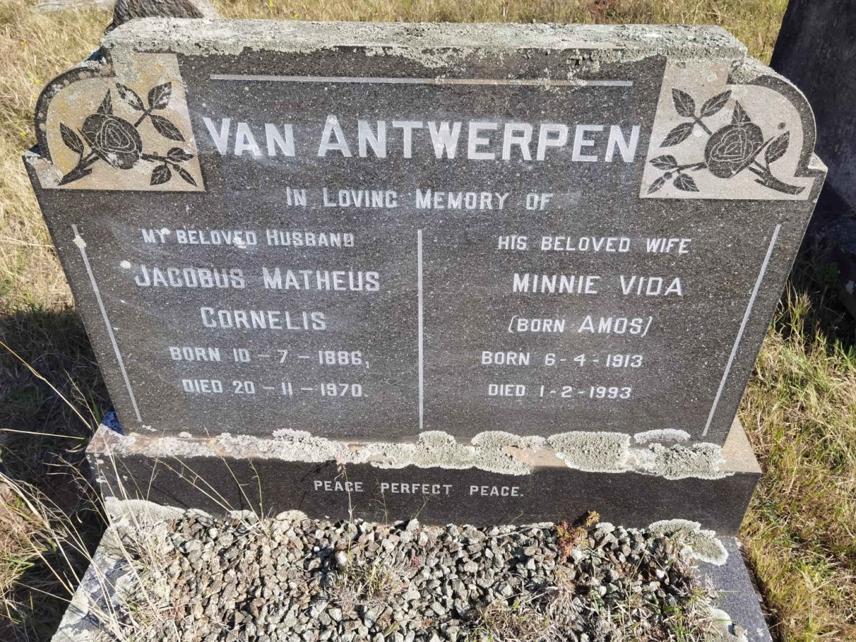 ANTWERPEN Jacobus Mattheus Cornelis, van 1886-1970 & Minni Vida AMOS 1913-1993