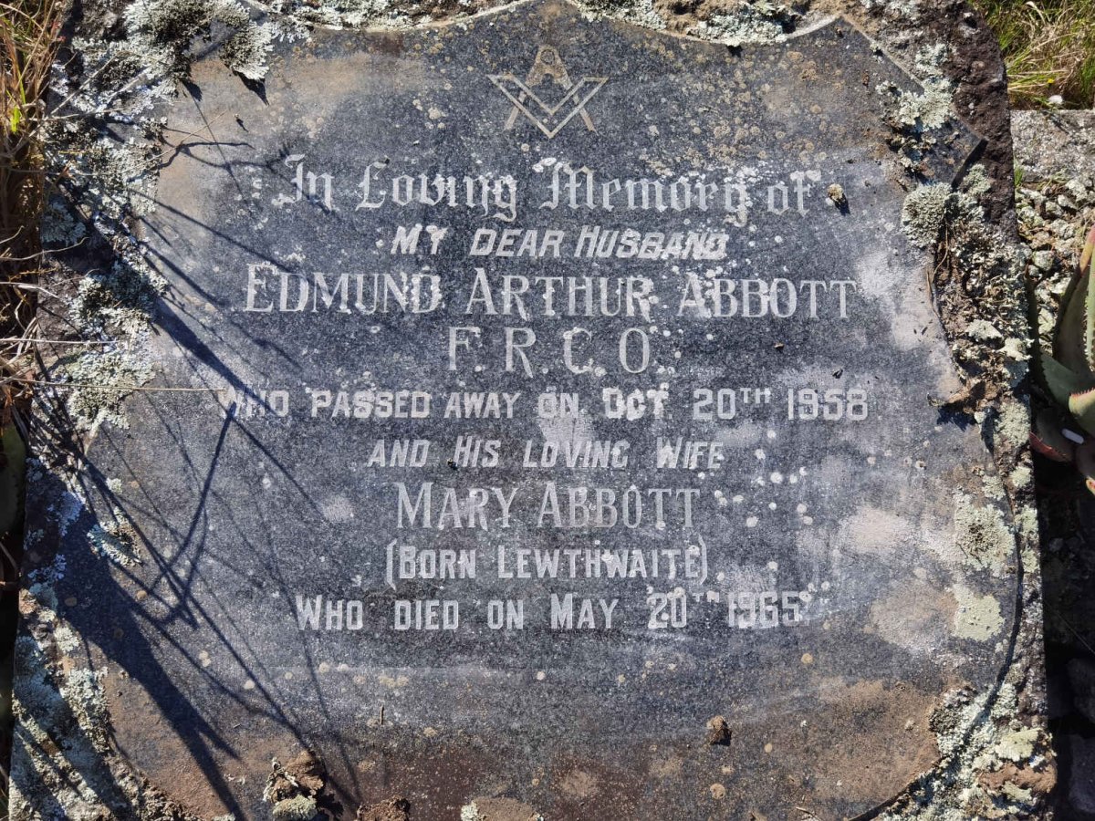 ABBOTT Edmund Arthur -1958 &amp; Mary LEWTHWAITE -1965