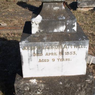 ATTWELL Joseph Labrum -1853