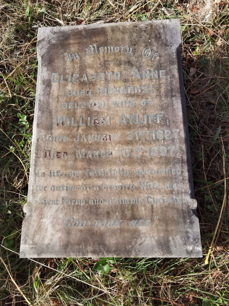 AYLIFF Elizabeth Anne nee RICHARDS 1827-1897