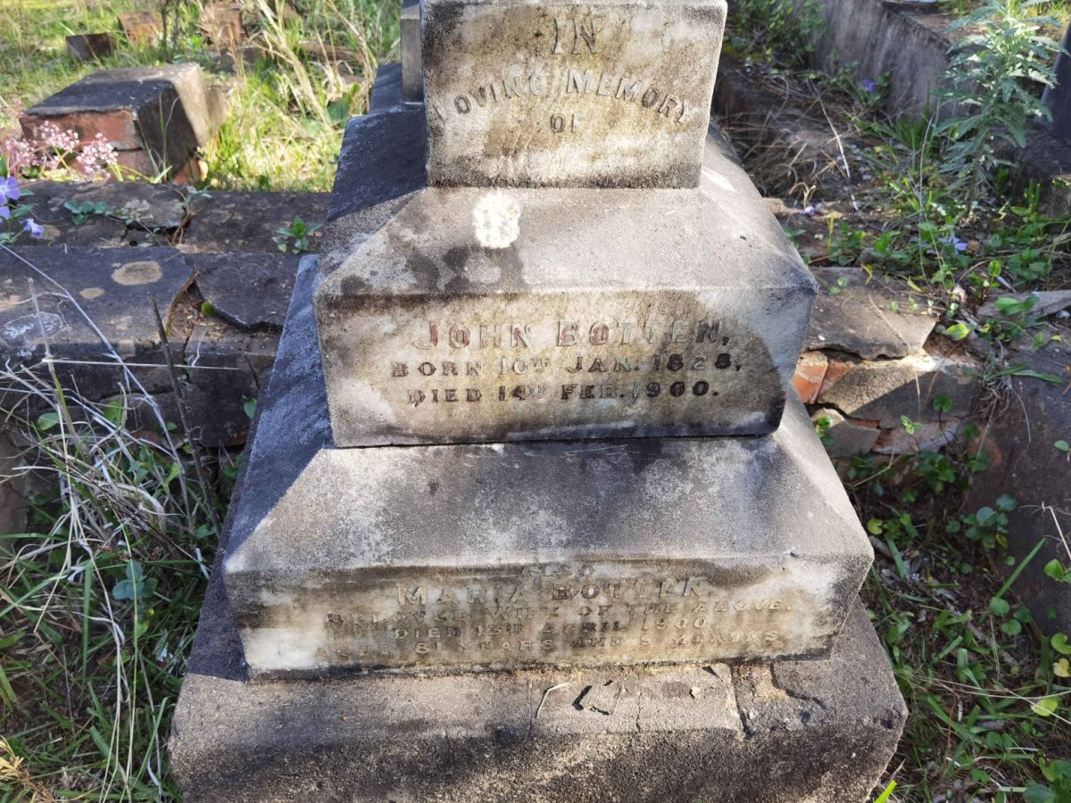 BOTTEN John 1828-1900 & Mary -1900