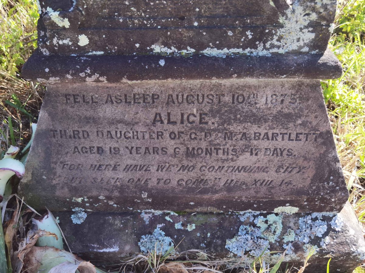BARTLETT Alice -1875