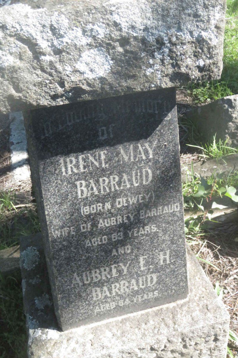 BARRAUD Aubrey E.H. &amp; Irene May DEWEY