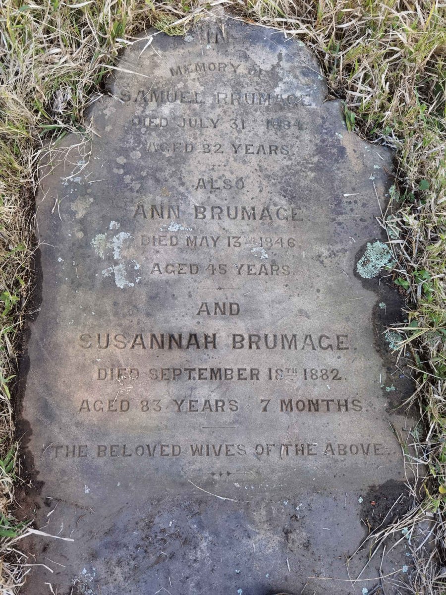 BRUMAGE Samuel -1884 :: BRUMAGE Ann -1846 :: BRUMAGE Susannah -1882