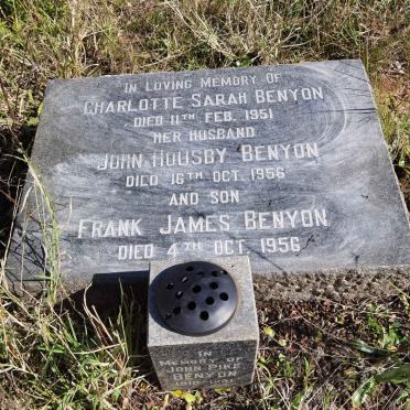 BENYON John Housby -1956 &amp; Charlotte Sarah -1951 :: BENYON Frank James -1956 :: BENYON John Pike 1910-1991