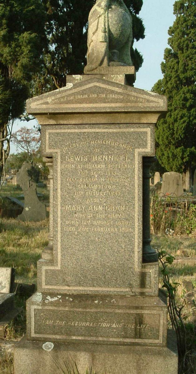BENNETT Lewis 1829-1883 &amp; Mary Ann Grant 1828-1893