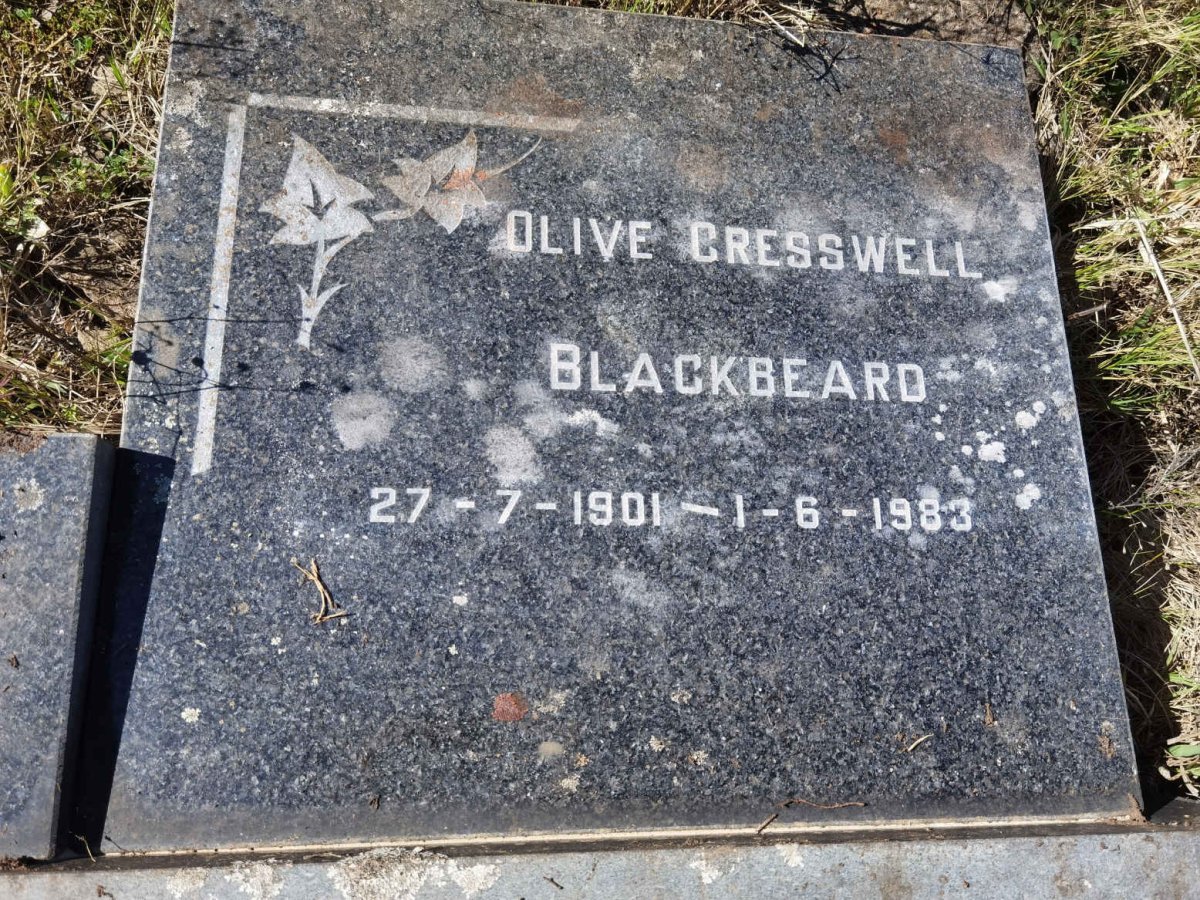 BLACKBEARD Olive Cresswell 1901-1983